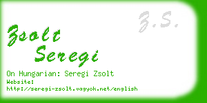 zsolt seregi business card